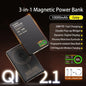 3-in-1 Magnetic Qi 2.1 Wireless Power Bank 10000mAh USB-C 20W PD & 15W Magnetic Charging for Phones, Smartwatch & Earbuds