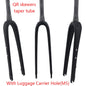 700C Full Carbon Gravel & Cyclocross Road Bike Fork — Flat Mount Disc Brake, Rack/Fender Mount, Tapered or Straight Steerer