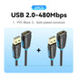 USB 3.0 Extension Cable Male to Female, High-Speed 5Gbps, 0.5/1/1.5/2/3 m (1.6–9.8 ft) for PC TV Xbox Printer, USB 2.0 Compatible