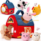 Soft Baby Beehive Toy with 5 Sensory Rattles for 6-12 Months