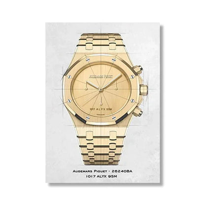 Brand Watch Line Room Living Canvas Painting Wall Art Home Decor