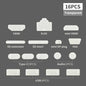 16-Pack Silicone Laptop Dust Plugs Universal USB-C USB HDMI Audio SD Port Protectors