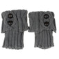 Women's Short Knit Diamond 2-Button Boot Cuffs — Knit Leg Warmers & Boot Covers