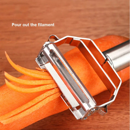 Stainless Steel Multi-Function Fruit & Vegetable Peeler Julienne Grater Slicer Kitchen Tool