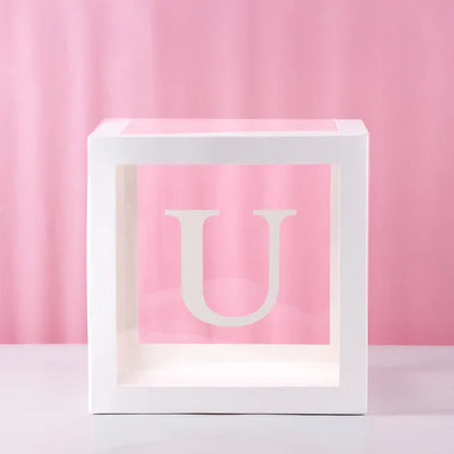 First Birthday Balloon Boxes For Party Decorations 1st Birthday Balloon Blocks Decor with ONE Letter Boy Girl Baby Shower Decor