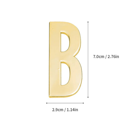 1Pcs Metal Self Adhesive House Number English Alphabet Letters for Apartment Room Door Plate Table Mailbox Number Stickers 7*3cm