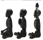 Meditation skeleton statue and yoga skeleton statue mini set resin craft ornaments halloween party decoration table gothic