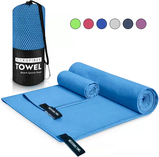 Microfiber Quick-Dry Large Beach & Sports Towel for Travel, Gym, Yoga, Swimming