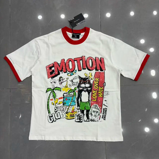 MIXED-EMOTION Rhinestone Graphic T-Shirt