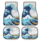 Great Wave Off Kanagawa 4-Piece All-Weather Car Floor Mats - Universal Fit for SUVs, Sedans, Trucks