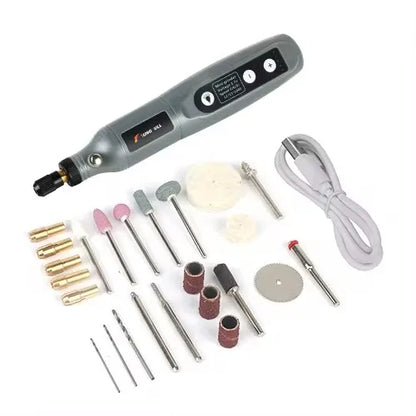 USB Rechargeable Wireless Engraving Pen - Mini Cordless Rotary Drill with Grinding Accessories