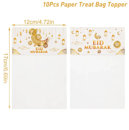 Eid Mubarak Treat Bag Topper Candy Bag Ramadan Decorations For Home 2025 Islamic Muslim Party Decor Ramadan Kareem EID Al Adha