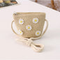 Kids Mini Woven Natural Straw Crossbody Bag for Girls Cute Shoulder Purse