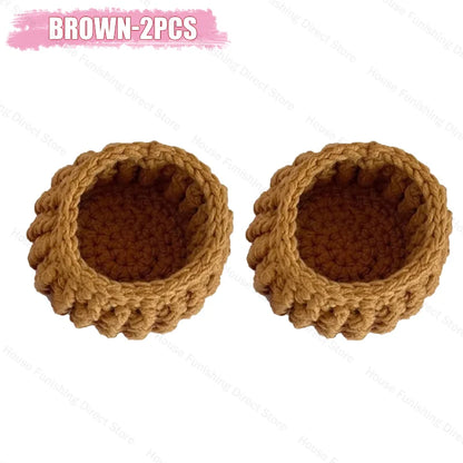 Handmade Crochet Rose Coaster, Heat-Resistant Table Mat for Valentine's Day, Romantic Wedding Gift