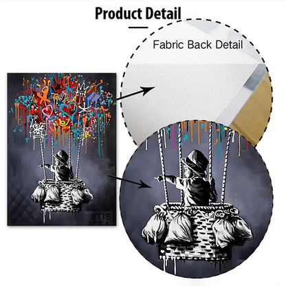 Classic Abstract Wall Art Banksy Street Graffiti Wall Art HD Canvas Print Poster Home Living Room Bedroom Decoration