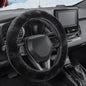 Car steering wheel cover without inner ring in winter plush warm soft comfortable non-slip elastic elastic handlebar cover