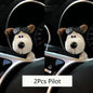 Plush Puppy Car Wiper Decoration - Kawaii Bowknot Dog Ornament for Auto Interior Accessories