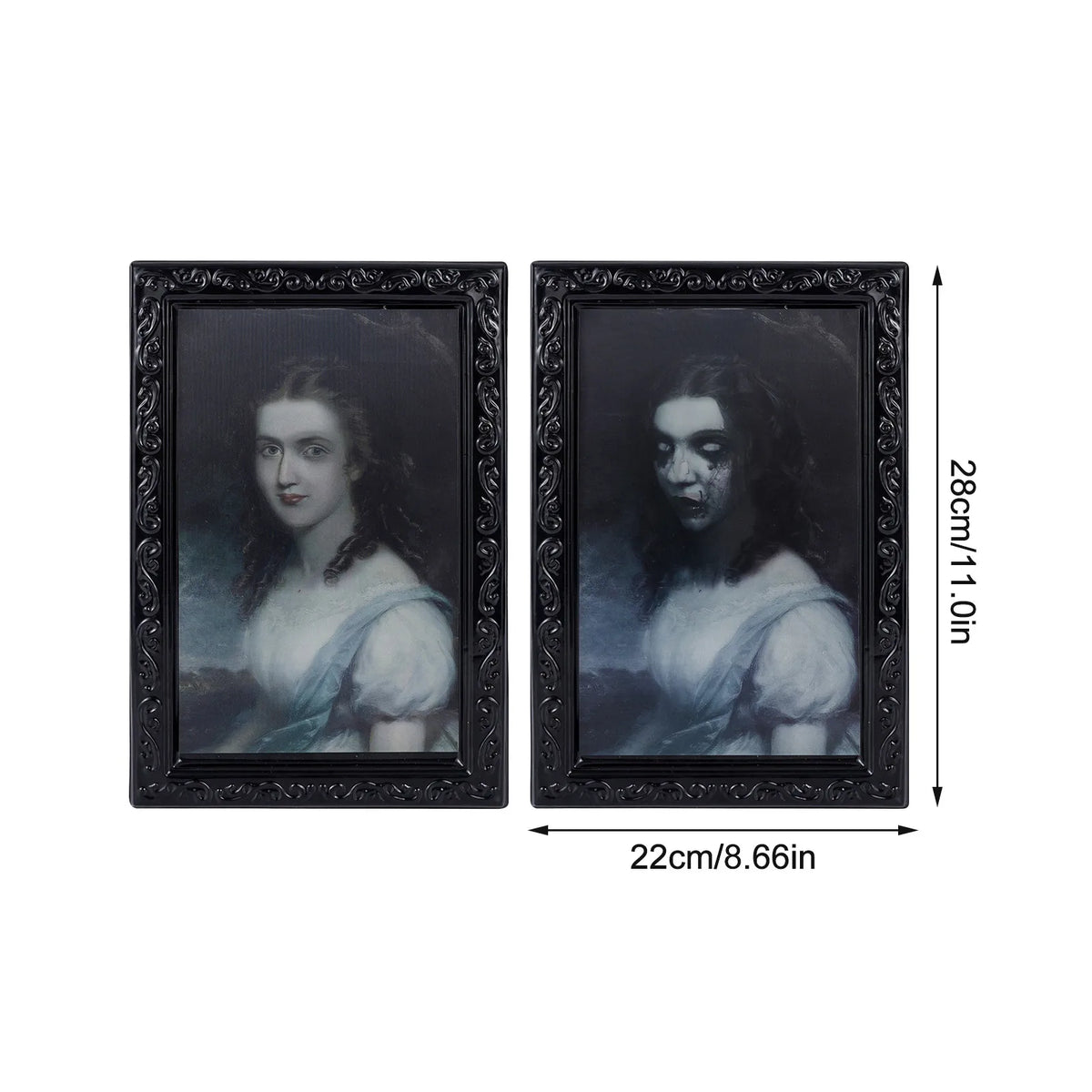 Lenticular Face-Changing Halloween Portrait Frame, 4 Designs