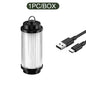 LED Camping Lantern 5 Modes, USB-C Rechargeable, Adjustable Hanging Hook & Bracket Mount