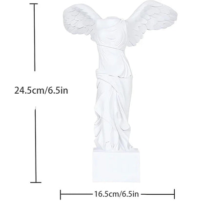Greek Statue Resin Roman Louvre Winged Victory Goddess Figurine Angel Sculpture Home Decor Living Room Office Ornament