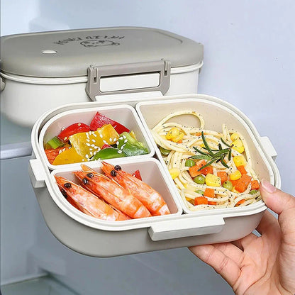 3-Compartment 800ml Lunch Box – Portable Microwaveable Bento Container