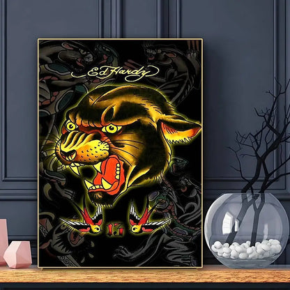 FASHION E-Ed H-har-dyS Poster Sticky Wall Art Printing Waterproof Home Living Bed Room Bar Aesthetic Decor