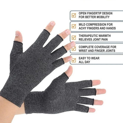 Fingerless Compression Gloves 1 Pair – Wrist Support for Hand Pain, Arthritis & Carpal Tunnel