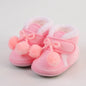 Baby Soft Pompom Snow Booties - Warm Infant & Toddler First Walker Boots, Sizes 12-14 (4.3-4.9 in / 11-12.5 cm)