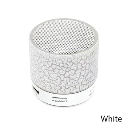 Mini Bluetooth Speaker with LED Light, USB & SD Card — Portable Wireless Speaker with Deep Bass for Phone & PC