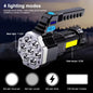7-LED Rechargeable High-Power Flashlight with COB Side Light – USB Charging, Waterproof for Camping, Fishing & Hiking