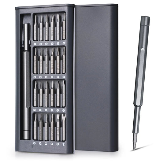 25-in-1 Precision Magnetic Screwdriver Kit - S2 Bits for iPhone, PC, Laptop, Watch, Camera, Glasses