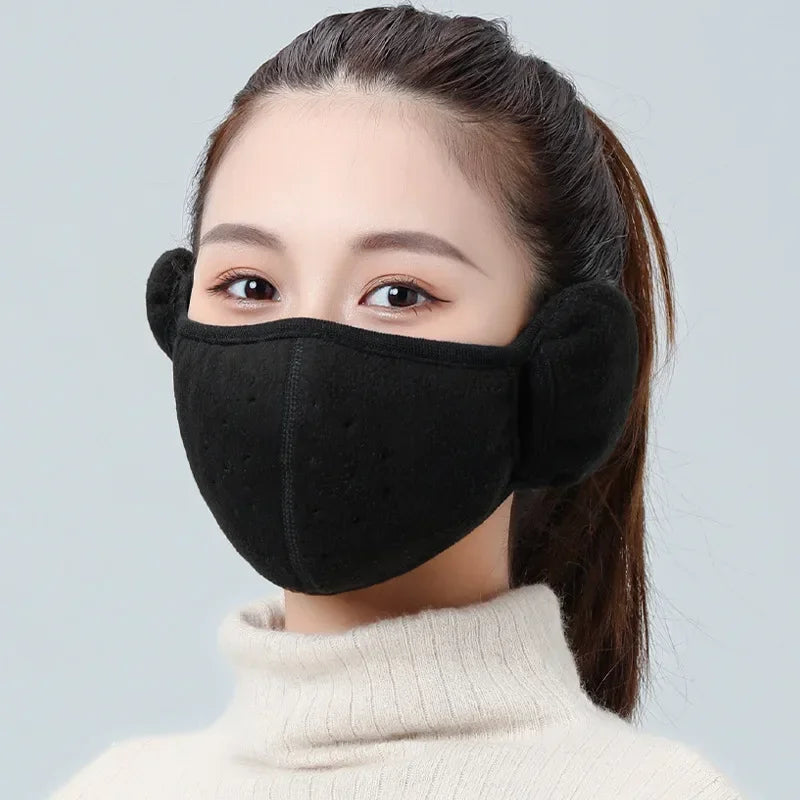 Winter Fleece Windproof Face Mask Balaclava - 3D Cut, Breathable Ear Protection, Unisex, Grey, Black or Pink
