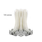 100-Pack Pre-Waxed Pure Cotton Candle Wicks 9/15/20 cm (3.5/5.9/7.9 in) Smokeless DIY Candle Making