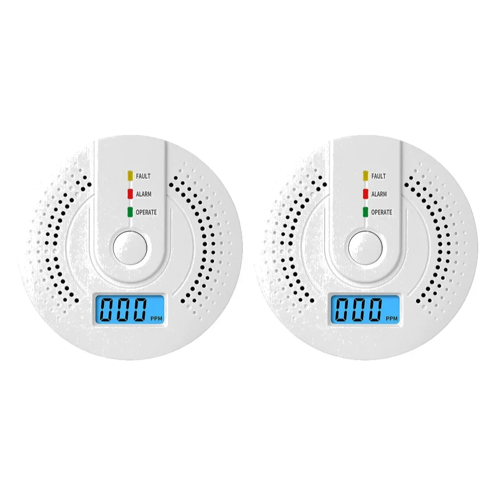 Digital Warning Alarm Sensor Sound Warning Battery Powered Portable CO Detector with LED Indicator CO Sensor for Home Warehouse