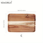 KEMORELA 1PCS Acacia Wood Coffee Tray Food CupTrays Decorative Wood Tray Dessert Candy Bamboo Tray Gongfu Tea Tray