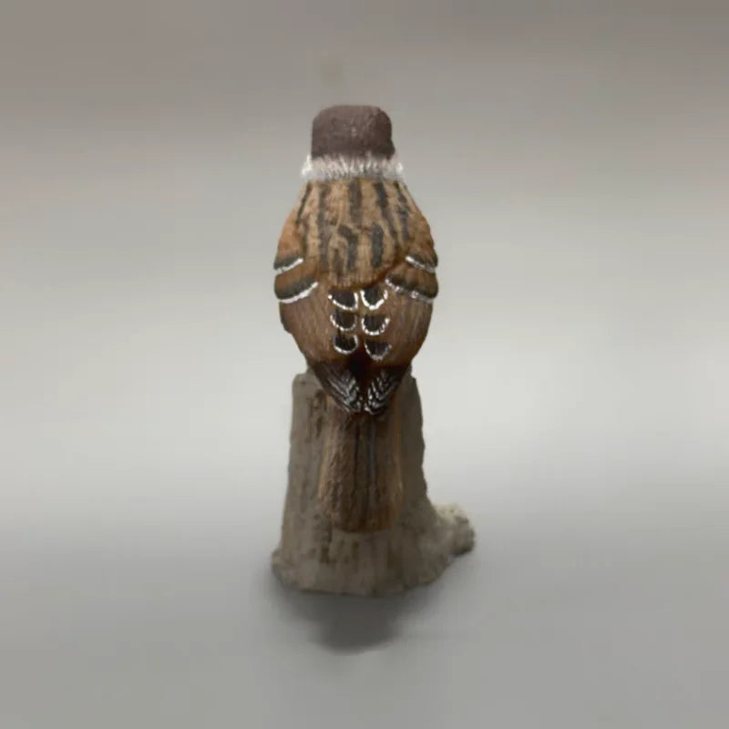 Resin Sparrow Bird Statue Ornament for Desktop Decor
