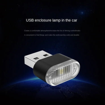 Mini USB LED Ambient Light for Car Interior - Portable Plug & Play Neon Decorative Lamp