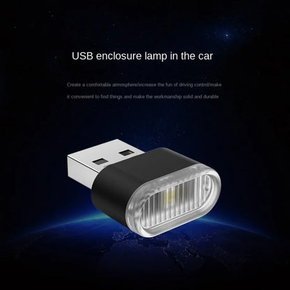 Mini USB LED Ambient Light for Car Interior - Portable Plug & Play Neon Decorative Lamp