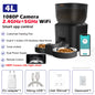 Smart 4L Automatic Pet Feeder with 1080P Camera & Night Vision, App-Controlled Voice Recorder Remote Feeding for Cats & Dogs