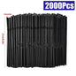 Multicolor Flexible Plastic Drinking Straws — Reusable Cocktail & Boba Straws 8.3 in (21 cm) x 0.2 in (5 mm) — Packs 50–6000 for Parties & Weddings