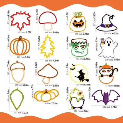 Halloween Handmade Paper-Cutting DIY Decoration Set - Cute Spooky Handcrafted Paper Craft for Home, Party & Family Activity - Set 1 & Set 2
