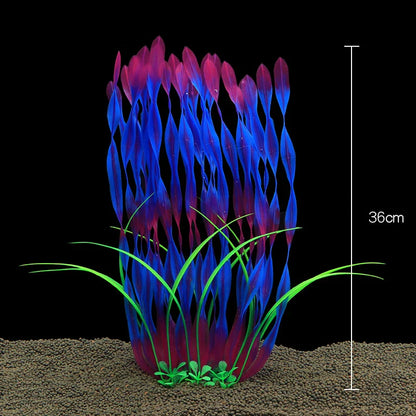 Artificial Aquarium Plants — Plastic Underwater Decorations for Fish Tanks, Realistic Aquarium Decor
