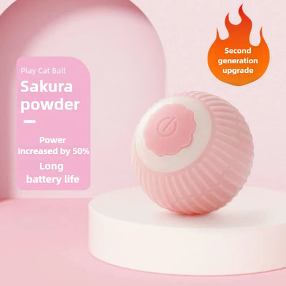 Automatic Rolling Ball Cat Toy – USB-C Rechargeable Interactive Silicone Magic Ball, Prey-Simulating Training Toy for Cats