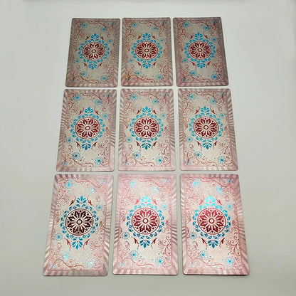 Fantastic 80 Pieces Silver foil Tarot Cards Waterproof PVC Quality With Flip Box As A Luxury Gift