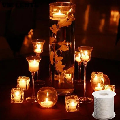 Cotton Candle Wick Roll 200 ft (61 m) White – Woven Wick for DIY Candle Making