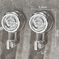 Powerful Reusable Suction Cup Hook Heavy-Duty Traceless Shower & Wall Hook 3.54 x 2.28 in (9 x 5.8 cm)