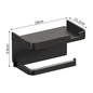 Wall-Mounted Toilet Paper Holder with Shelf — ABS Plastic Storage Rack for Bathroom & Kitchen, Phone and Towel Organizer