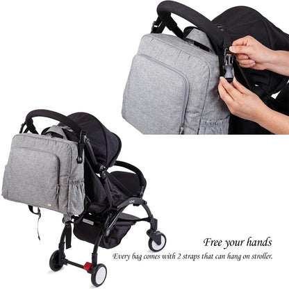 Waterproof Multi-Functional Diaper Backpack – Large Nursing & Changing Baby Bag