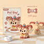 18 Styles Little Dog Cat Cute Pet Small Building Block Model Series Ornaments Children's Toys Miniature Bricks