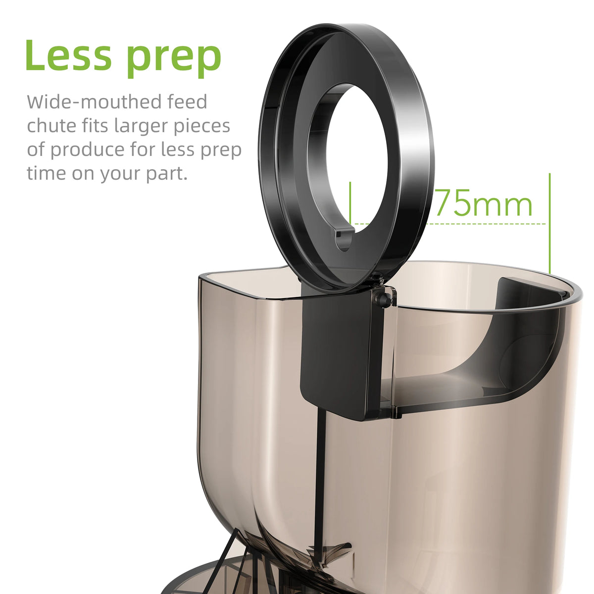 BioloMix HH-916I Cold Press Juicer with 75mm Feed Chute, 200W